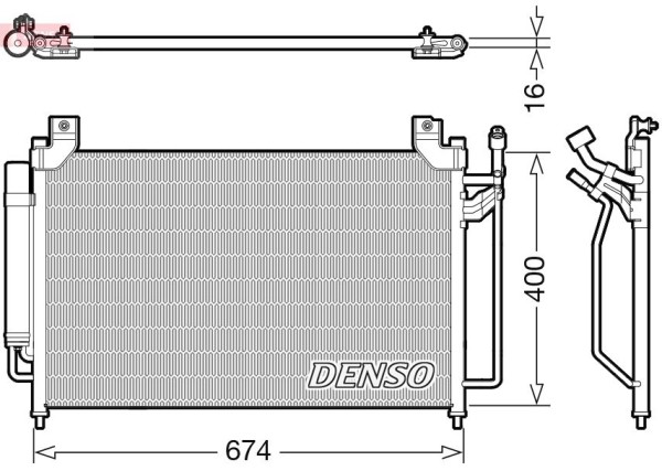 DENSO Kondensator, Klimaanlage