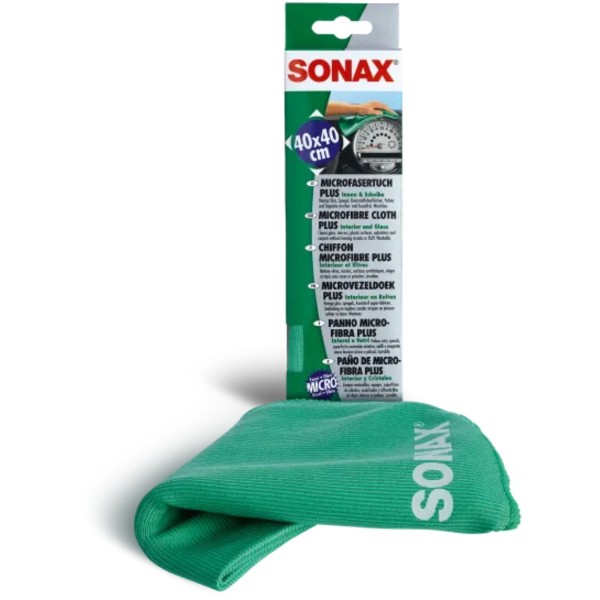 SONAX Reinigungstücher – Microfasertuch PLUS Innen & Scheibe