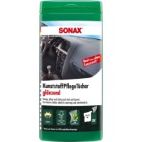 SONAX Reinigungstücher – KunststoffPflegeTücher glänzend Box 25 stk.